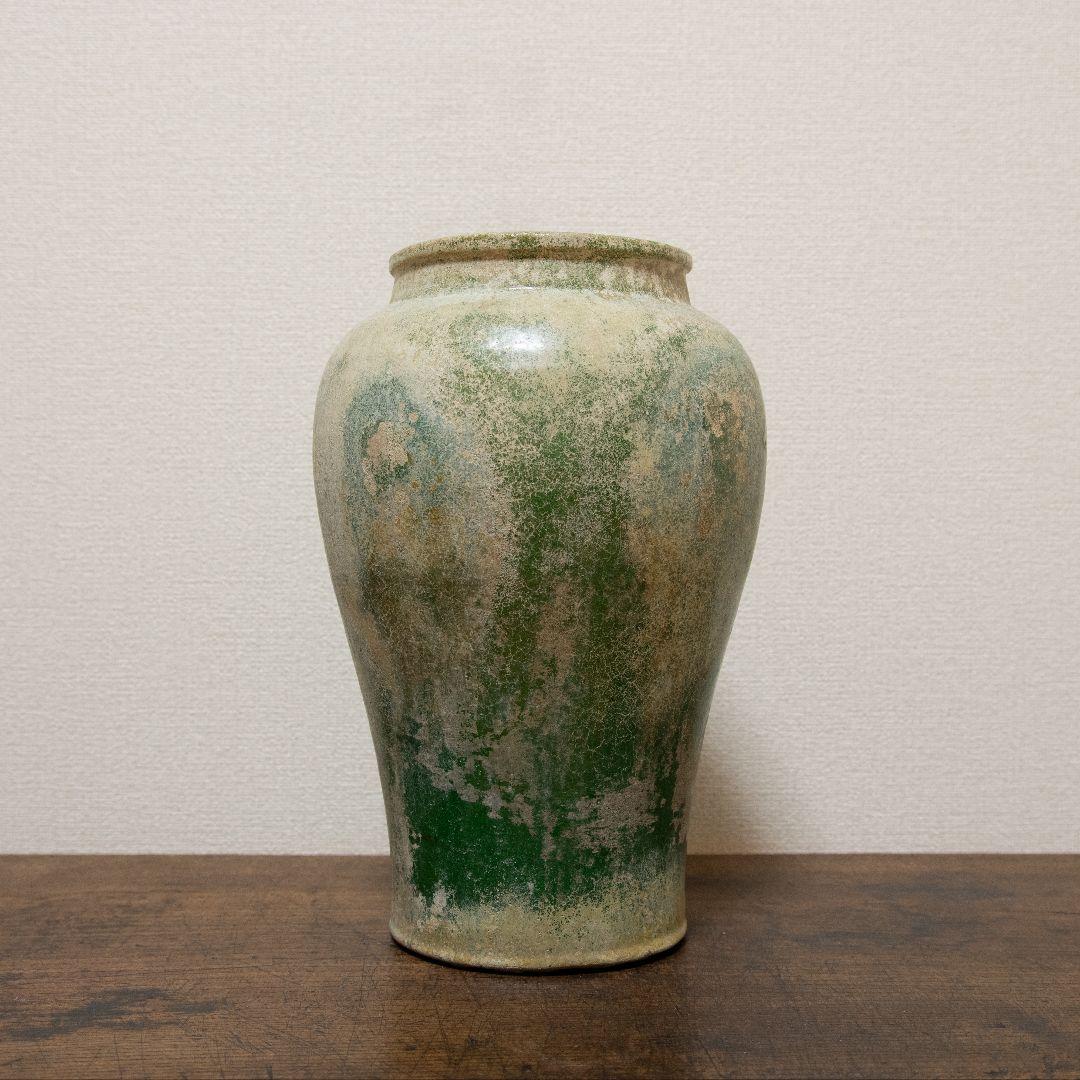 漢　緑釉　壺　中国　古美術