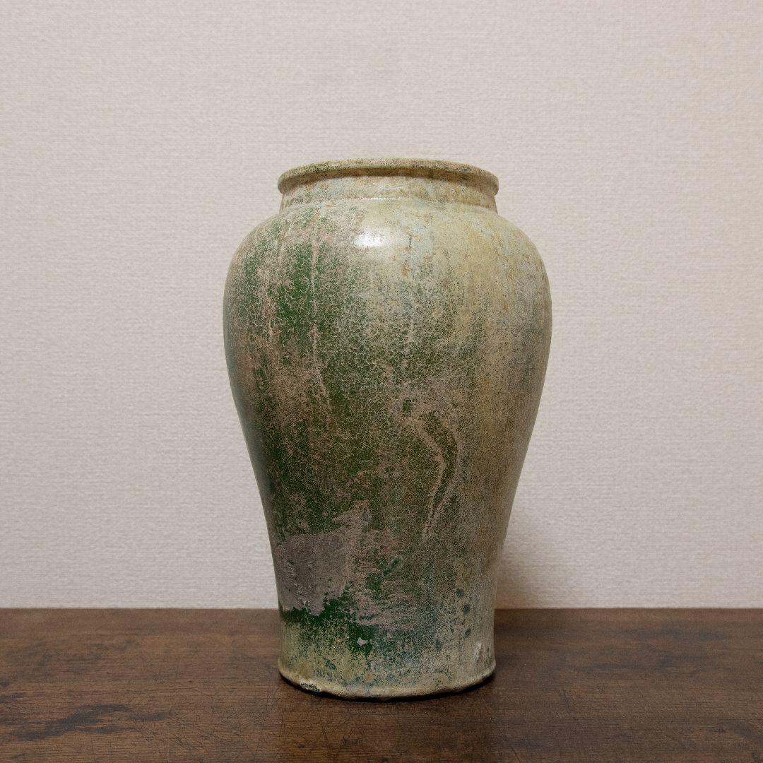 漢　緑釉　壺　中国　古美術