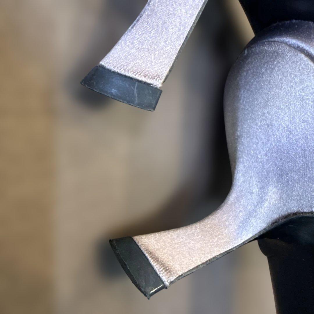 PRADA ビーズ装飾 紫色 オープントゥサンダル