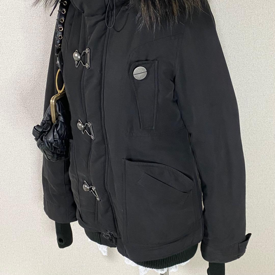 希少 y2k SLY ファー付き モッズコート 平成ギャル グランジ ブラック