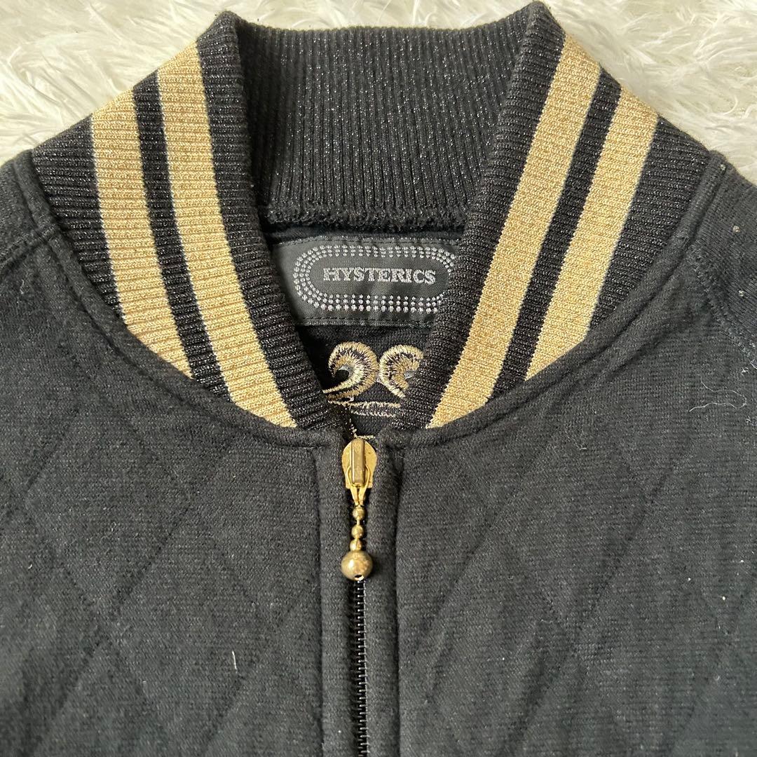 ヒステリックス　キルティング　スタジャンジップアップ　ヌードガール　ゴールド刺繍