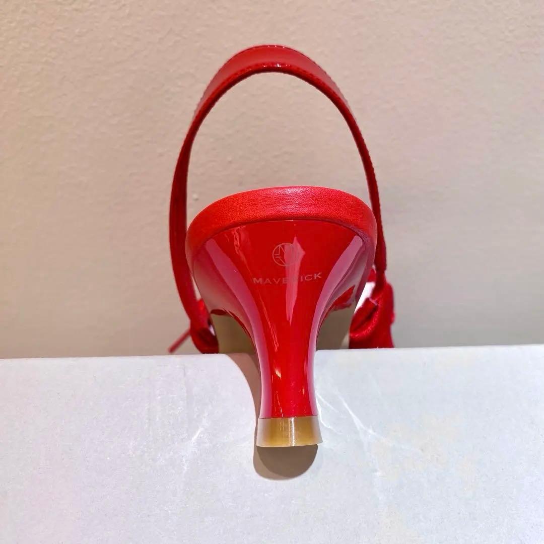 【新品・未使用】MAISONMAVERICKニットレースアップミュール