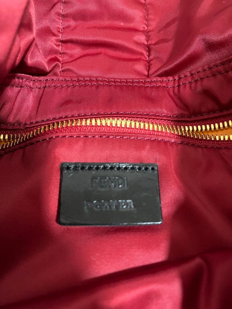 FENDIポーター PORTERコラボ バケットバックRED