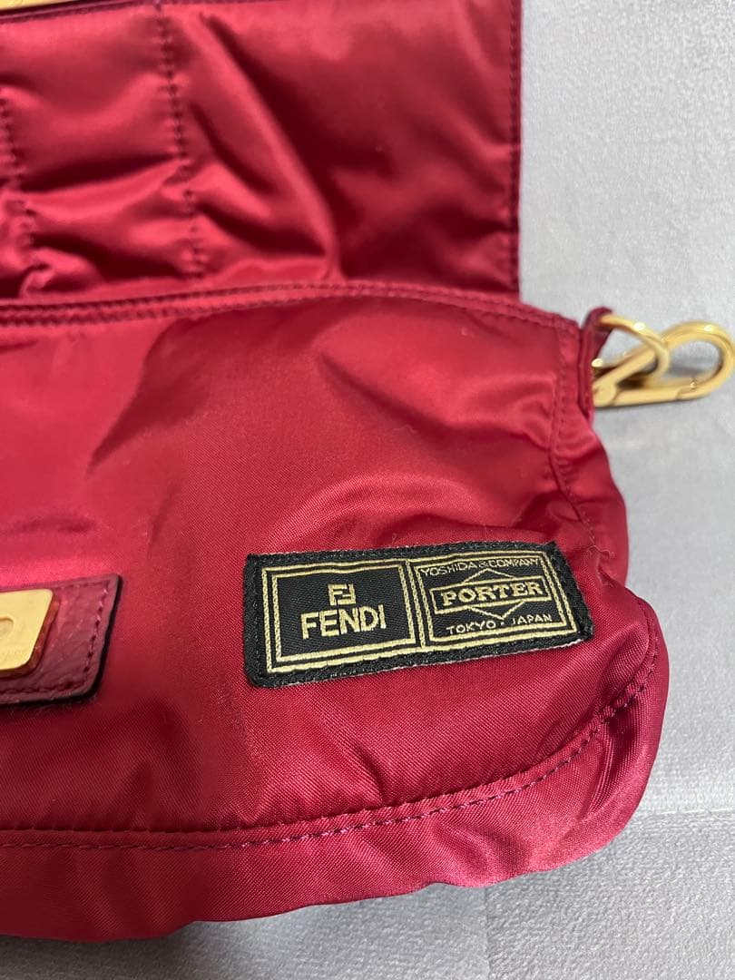 FENDIポーター PORTERコラボ バケットバックRED
