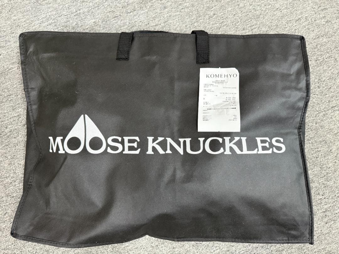 MOOSE KNUCKLESファー付きフード ダウンジャケット ブラック