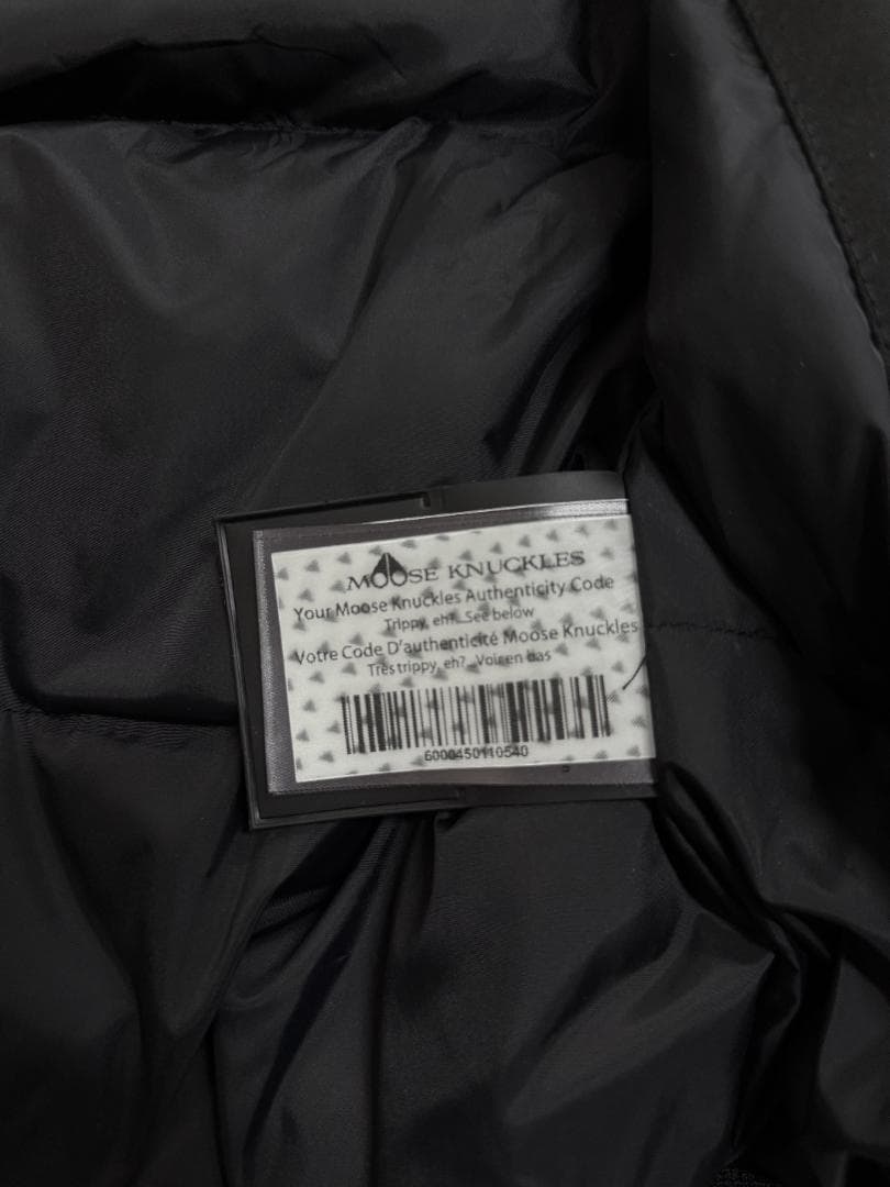 MOOSE KNUCKLESファー付きフード ダウンジャケット ブラック