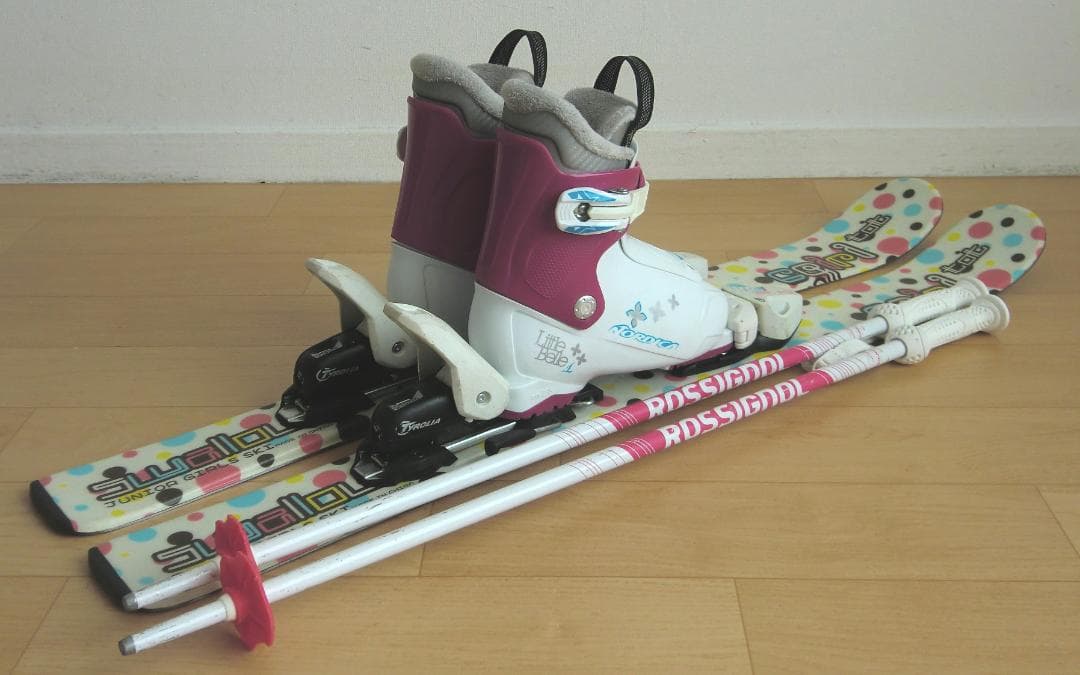 ■■1月限定■送料無料■スワロー■子供用スキーセット■板90靴18.5■WAX■