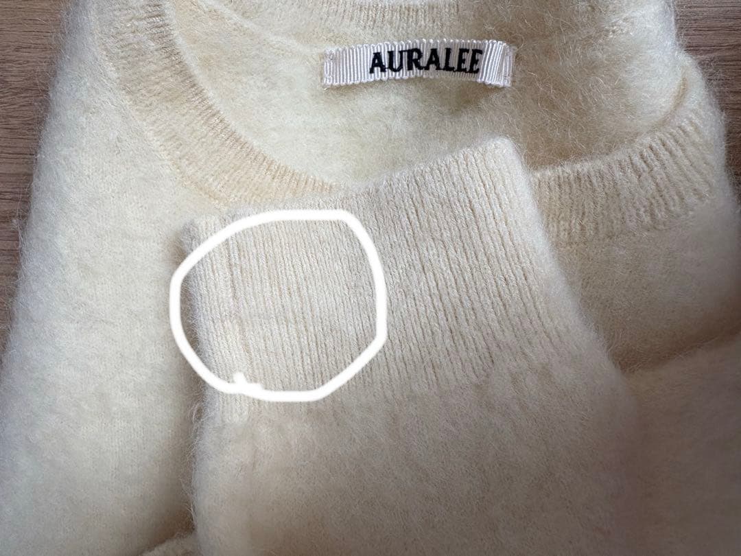 トップス AURALEE BABY ALPACA CREWNECK CARDIGAN