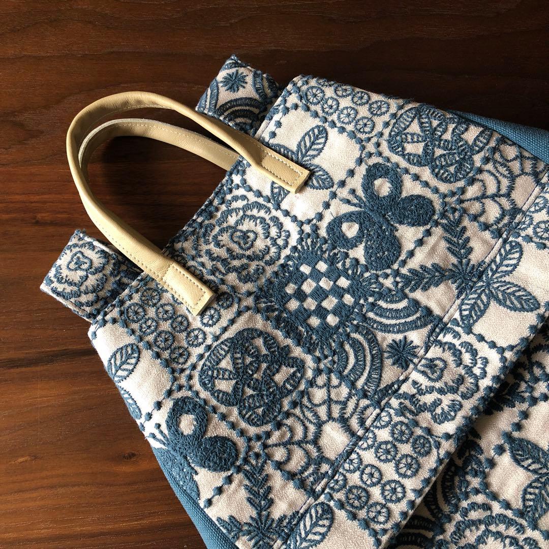 ハンドメイド トートバッグリュック forest tile