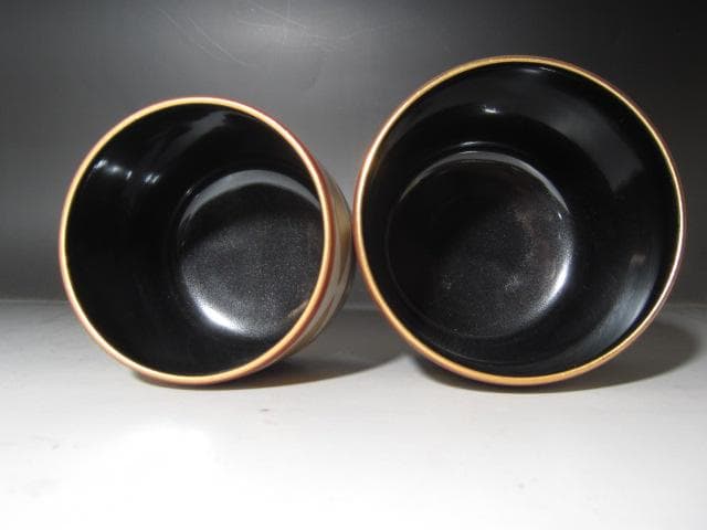 ☆　MOA美術館所蔵写　仁清金銀菱文重茶碗☆y486