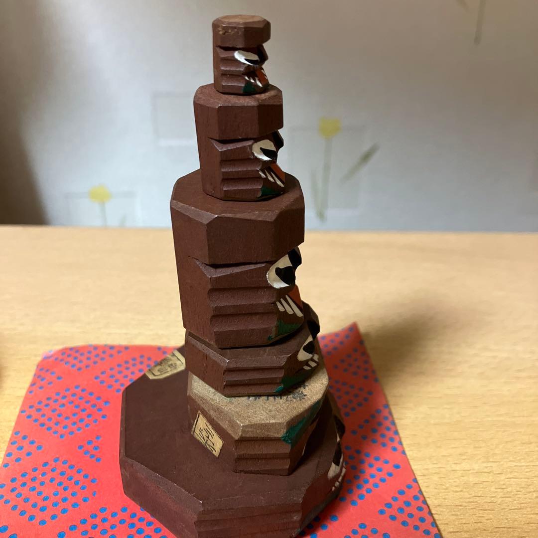 希少　大友人形　魔除の神　木でこ（六重）　木仙作　意匠登録14571号ロ