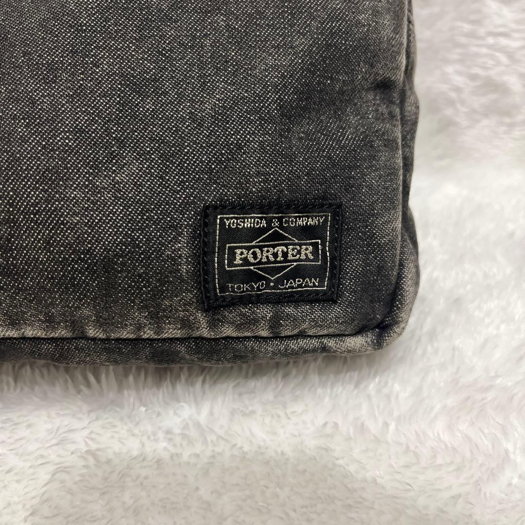 【希少・廃盤】ポーター✖︎ビームス　テヘラン ショルダーバッグ デニム2層　グレー