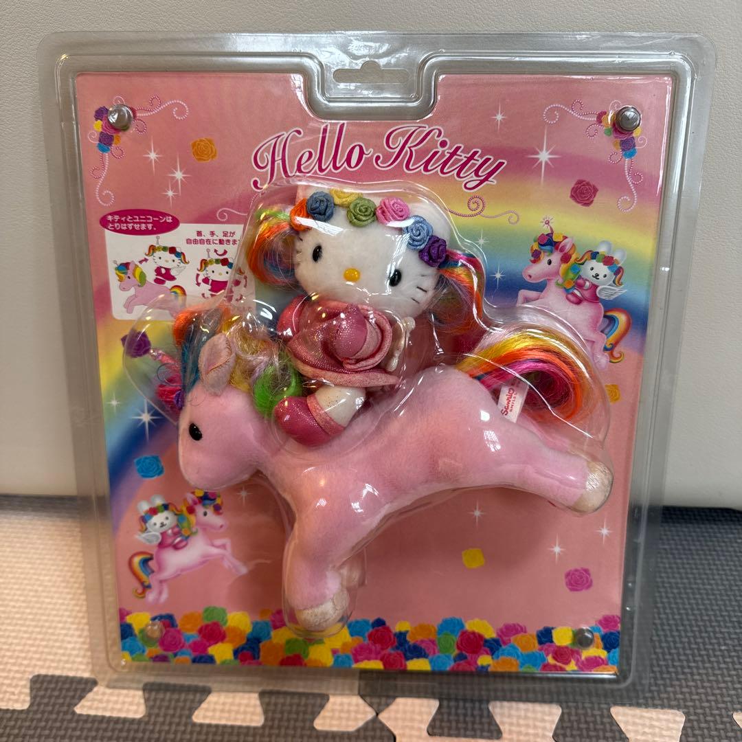 激レア☆ハローキティ☆ウイングピース ユニコーン・レインボー ローズ☆2001