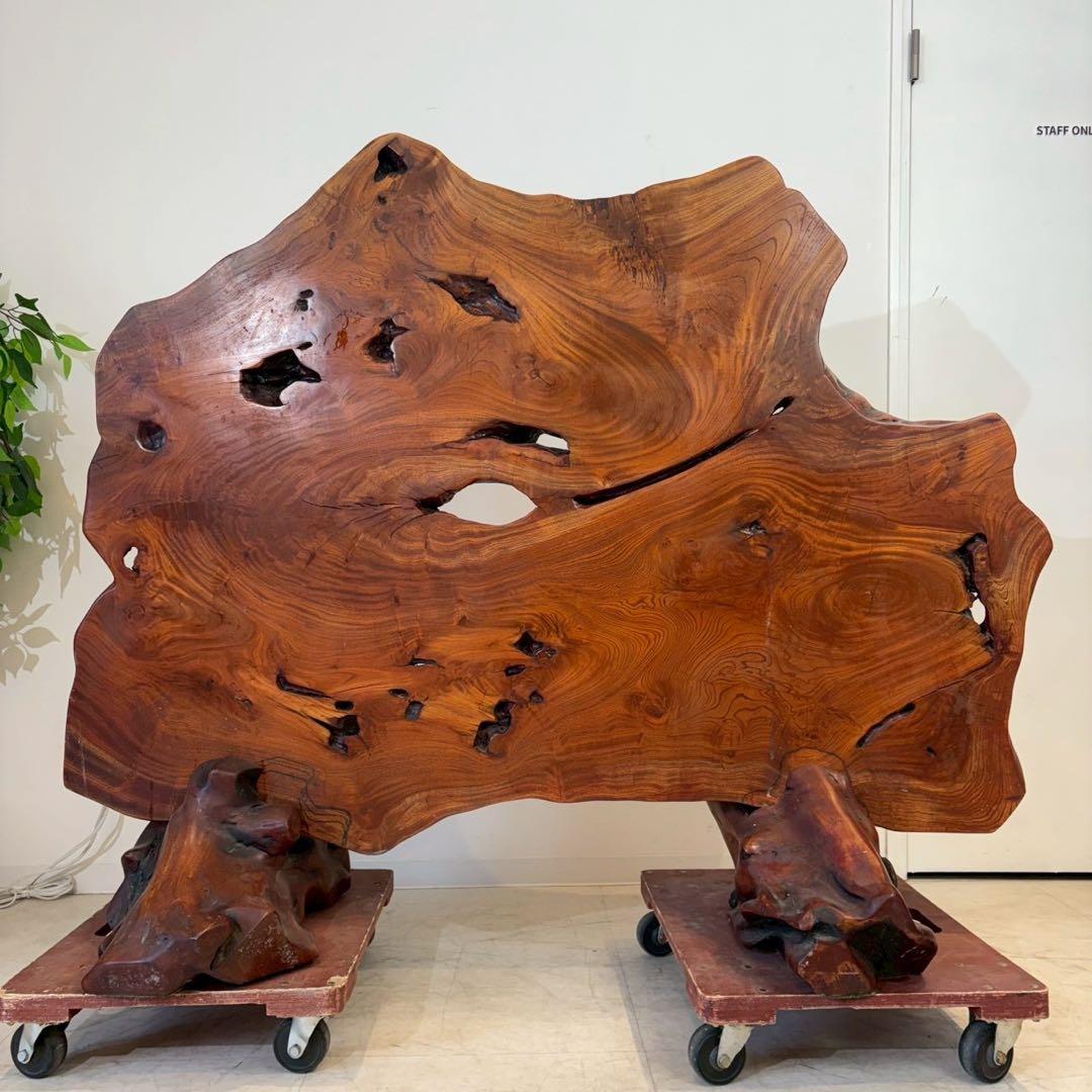 【引取限定】天然木 衝立 1枚板 仕切り パーテーション 和風 和室