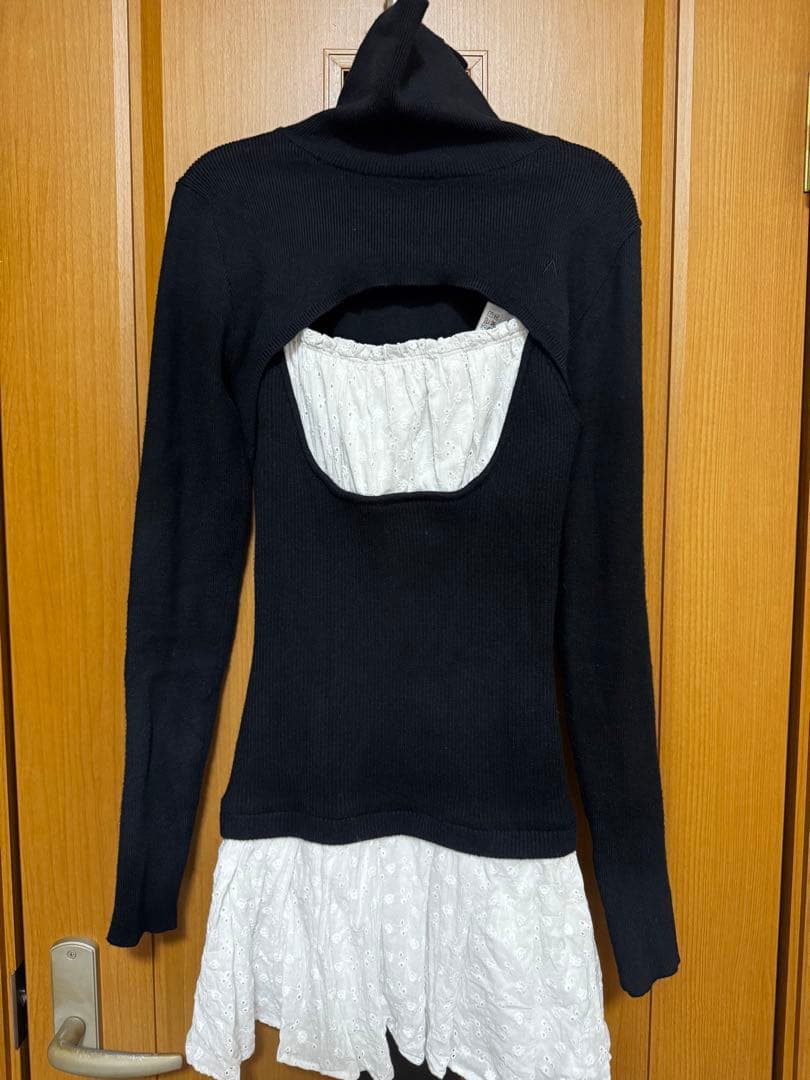 ワンピース andmary Poppy lace set dress black