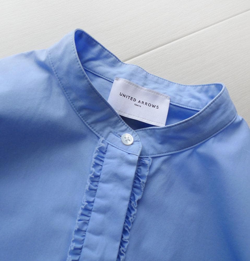 ユナイテッドアローズ TOKYO 2万円 スタンドカラーのフリルシャツ E374
