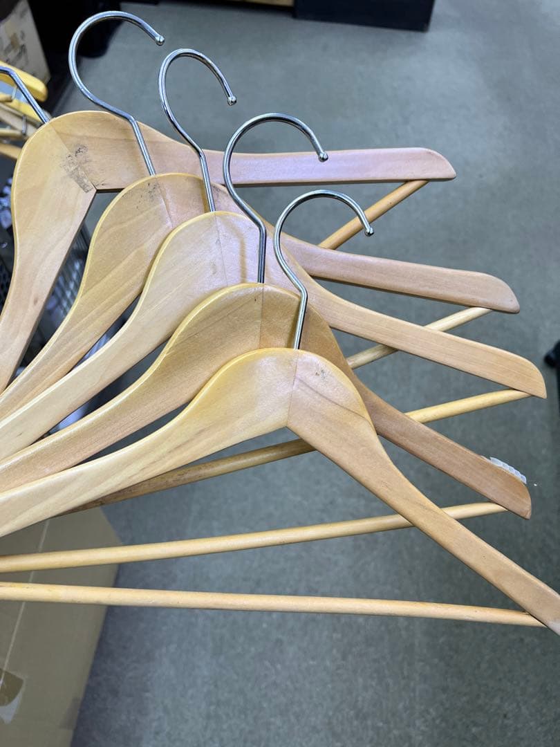 ウッド 木製 100本 50本 ハンガー ディスプレイ 古着 アパレル 什器
