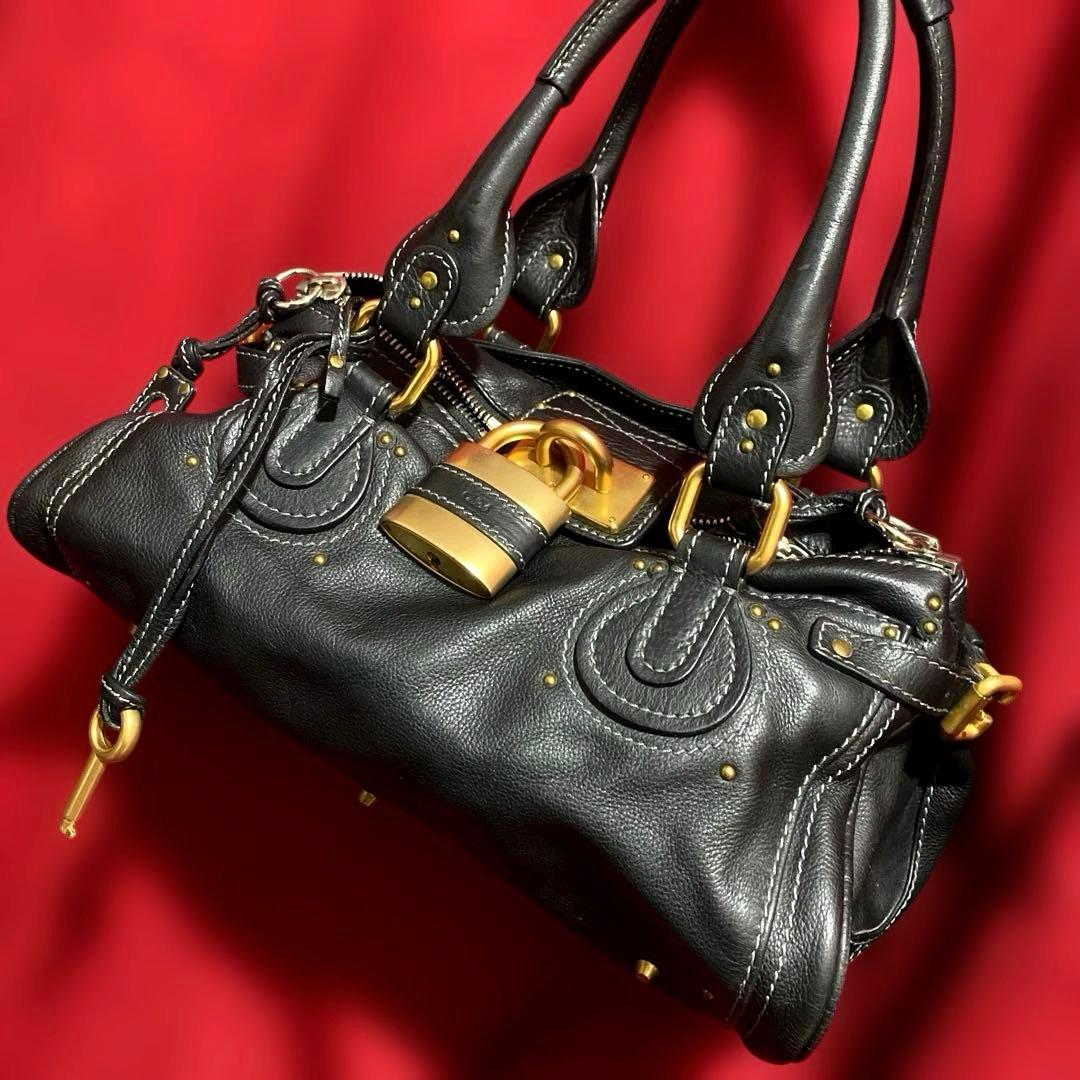 【当時物 廃盤】Chloe美品 クロエ パディントン ハンドバッグ ゴールド