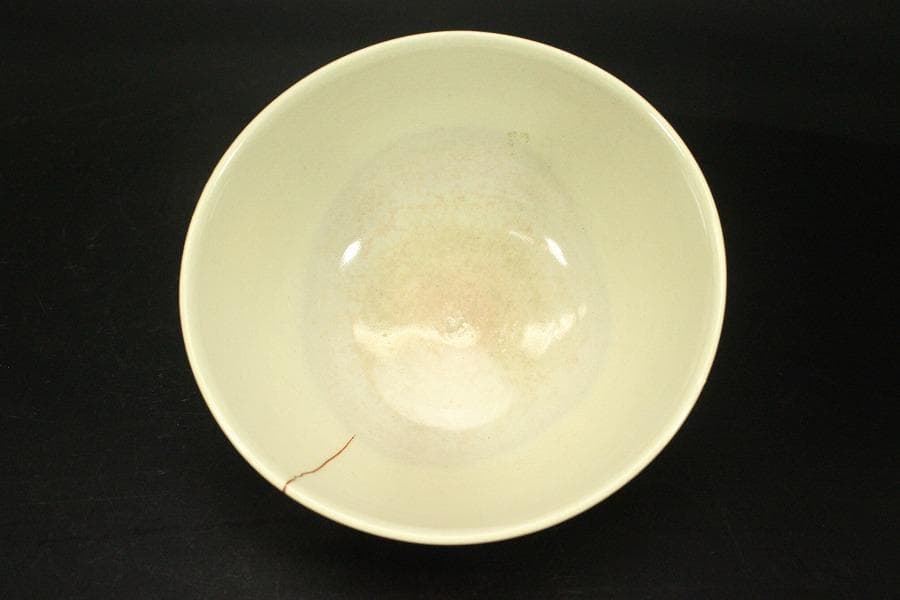 茶道具 竹泉造 鶴絵茶碗 共箱 時代物(LC776)