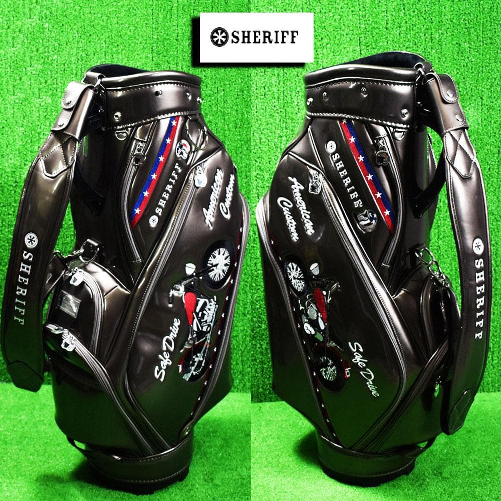SHERIFF/シェリフ ゴルフ エナメルキャディバッグ【アッシュグレー】展示品