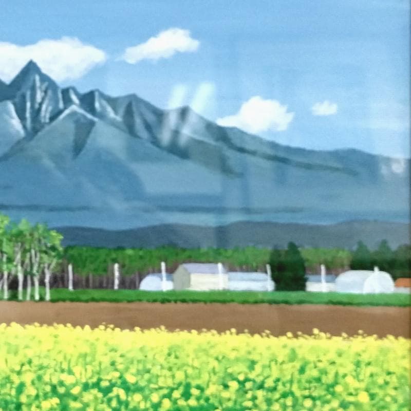 ☆伊藤正一☆「春の斜里岳」アクリル画　F４号　未使用！