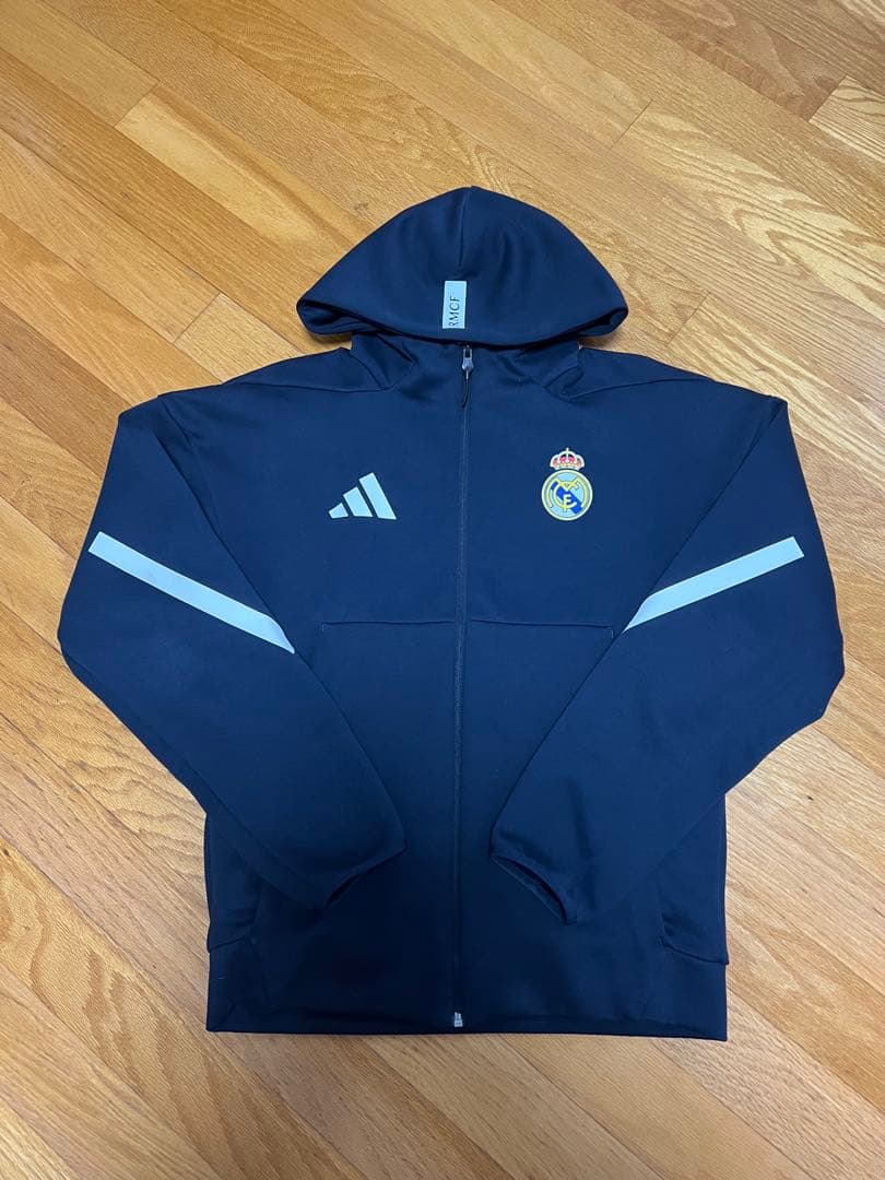 レアルマドリード パーカー アンセムジャケット ネイビー Sサイズ