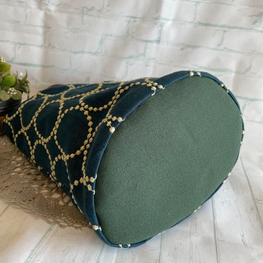 ハンドメイド　バケツトートバッグ　ミナペルホネン tambourine　419