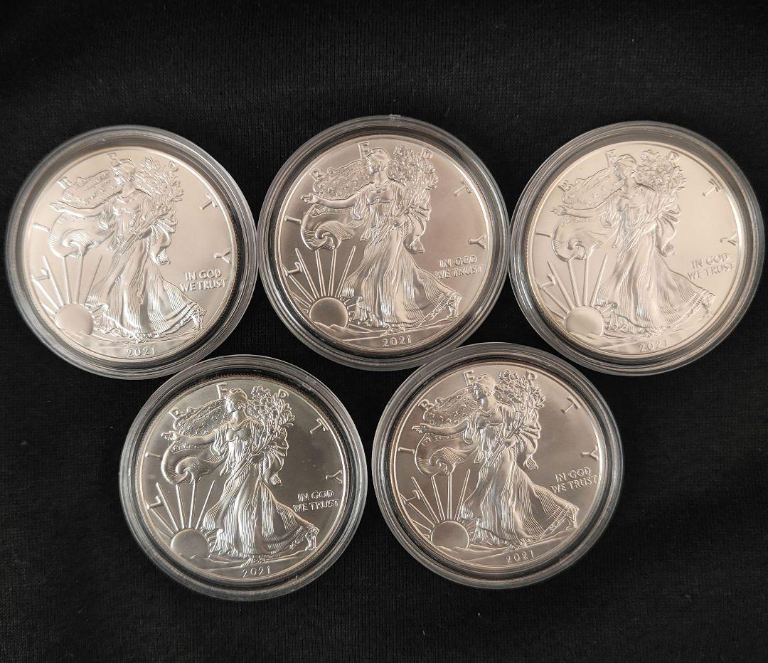 2021 アメリカンイーグル 銀貨 5枚セット