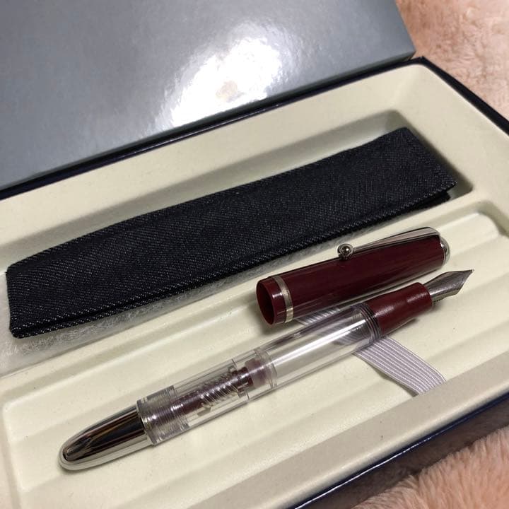 未使用 スティピュラ 万年筆 スプラッシュ ボルドー ペンケース付