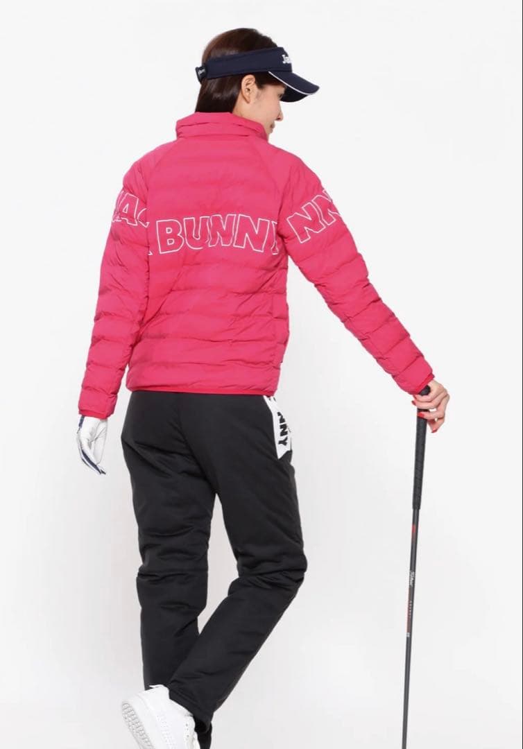新品タグ付Jack Bunny!! ピンク ダウンジャケット 2 ジャックバニー