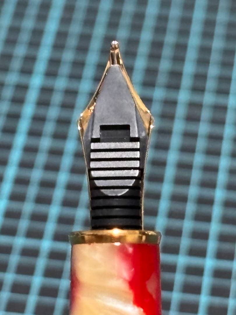 プラチナ　#3776 センチュリー　金魚14K B（未使用）