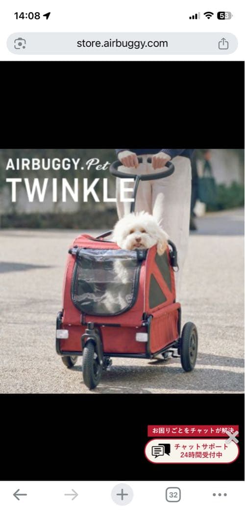 美品 エアバギー TWINKLE