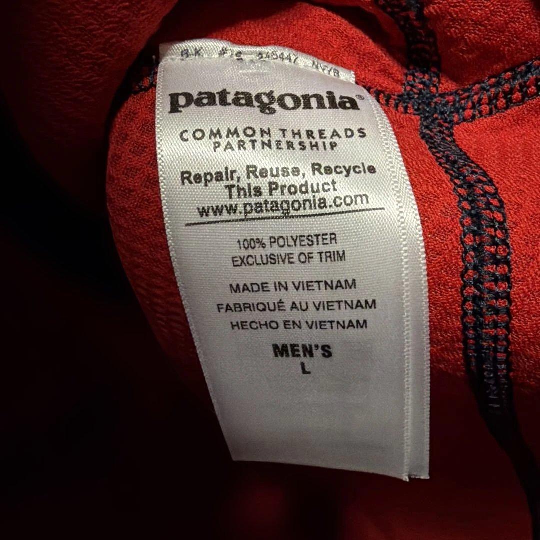 patagonia フリースベスト L ネイビー/レッド