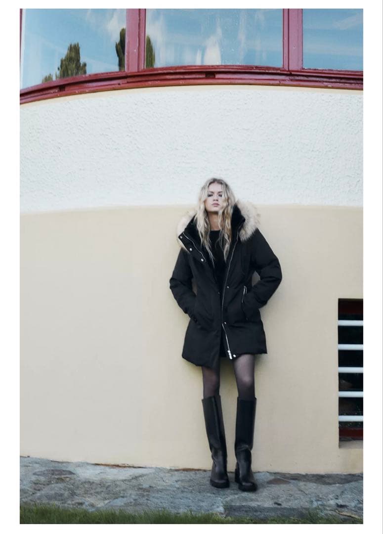 ZARA 新品 ウォーター＆ウインドプロテクトアノラック Ｌサイズ　ザラ