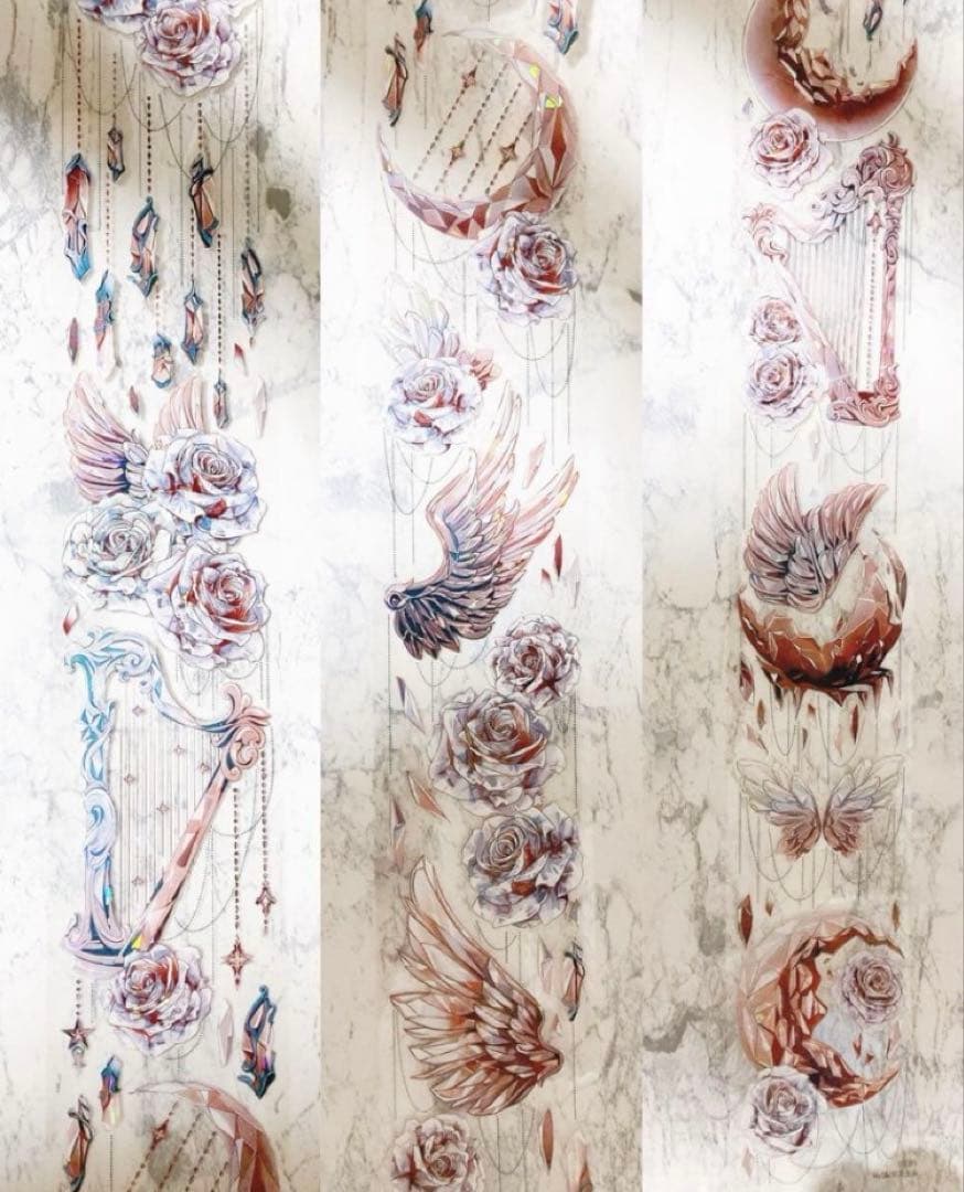 【芯なし中古】楽器 羽 宝石 海外マステ petテープ