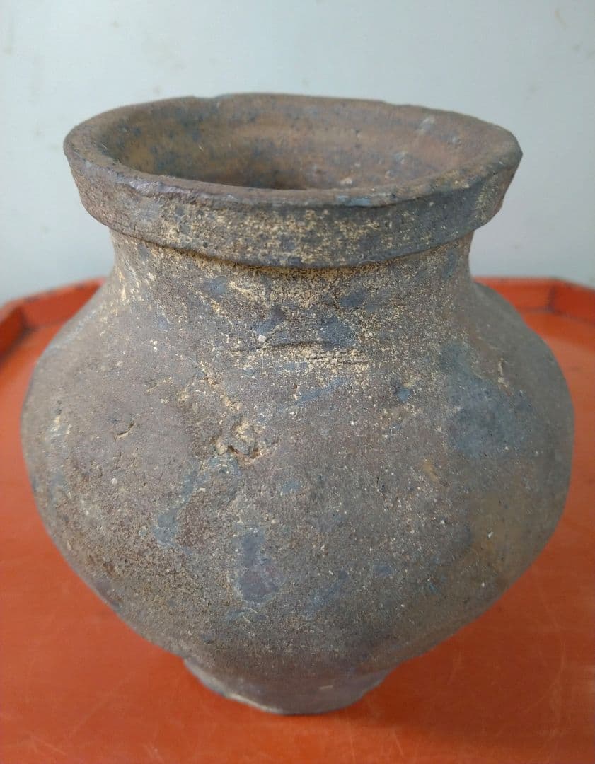 古越前加賀一筋蹲る壺 鎌倉時代 R132