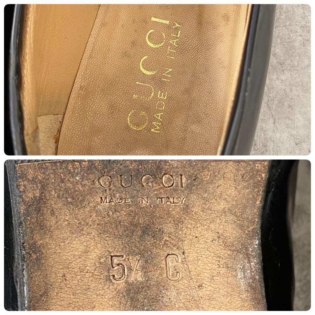 GUCCI グッチ ローファー モカシン ホースビット バンブー レザー