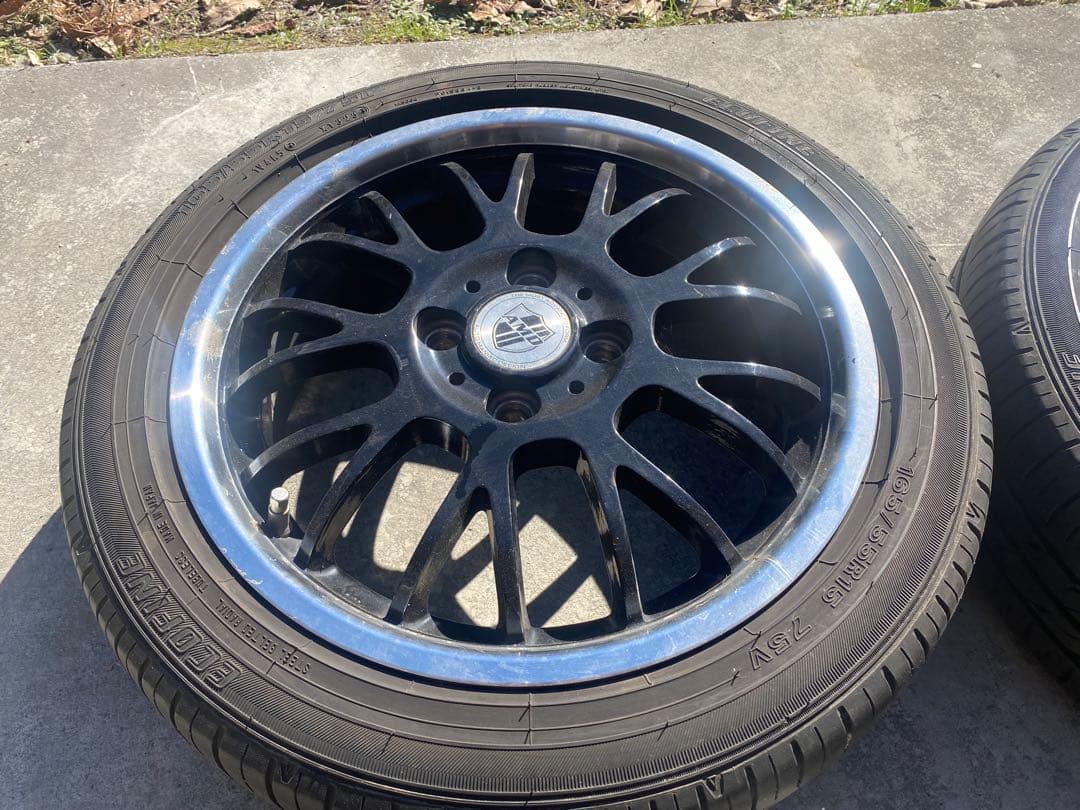 15インチ ホイールセット ブラック/クローム