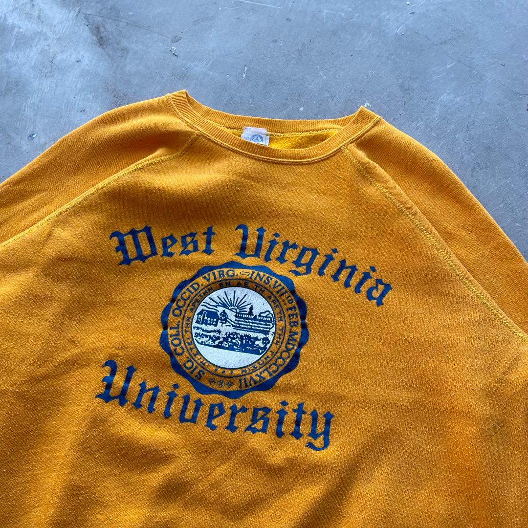 80s Artex 旧英字 sweat XL マスタード