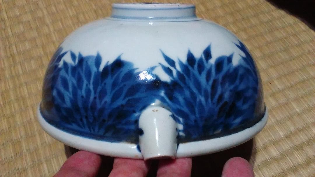 古伊万里　片口（径17cm）　酒器　竹林　賢人図