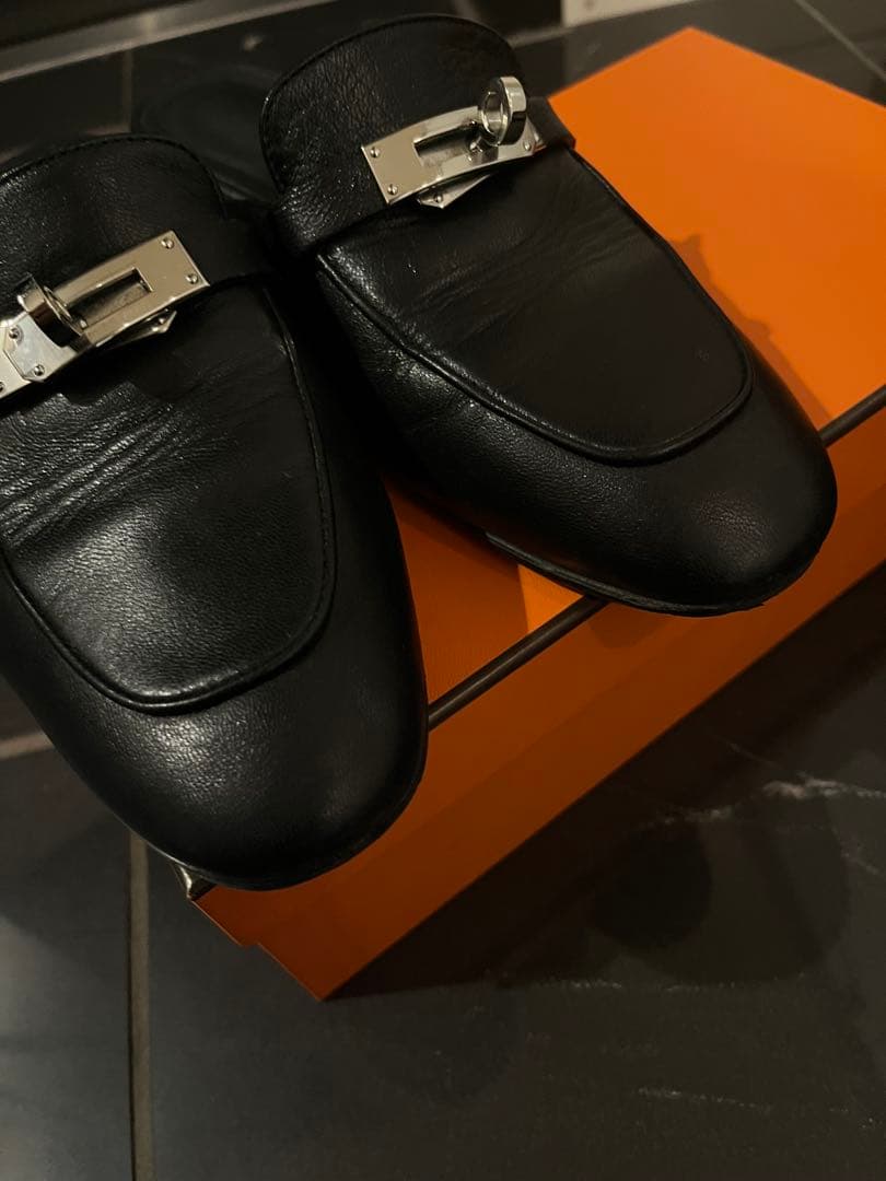 エルメス　オズ　37ミュール シルバー金具