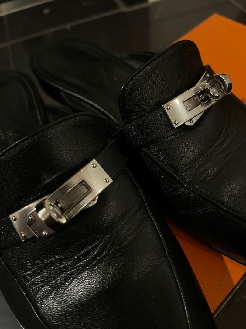 エルメス　オズ　37ミュール シルバー金具