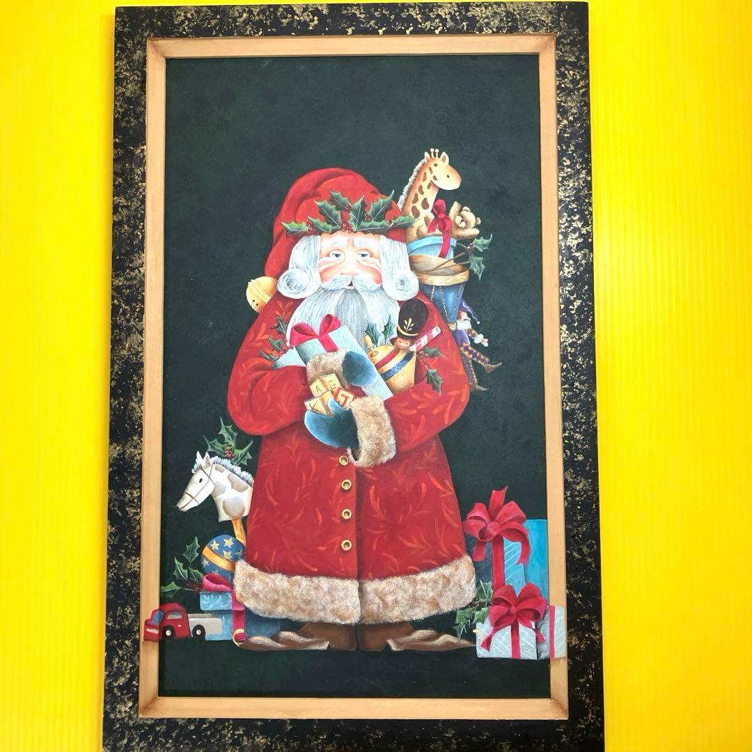 トールペイント作品　ひまわり　サンタクロース