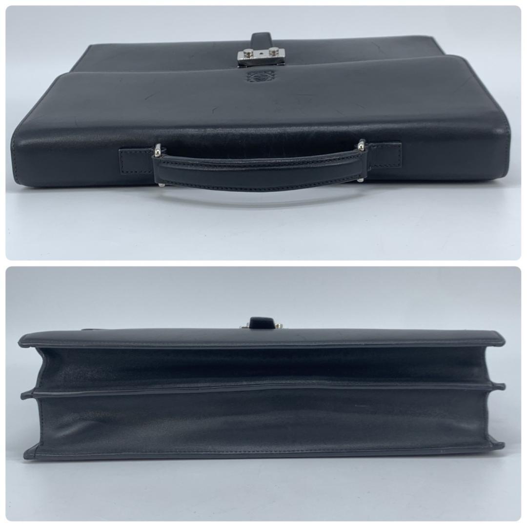 ロエベ ヴィンテージ アナグラム ビジネスバッグ ブリーフケース 本革 黒