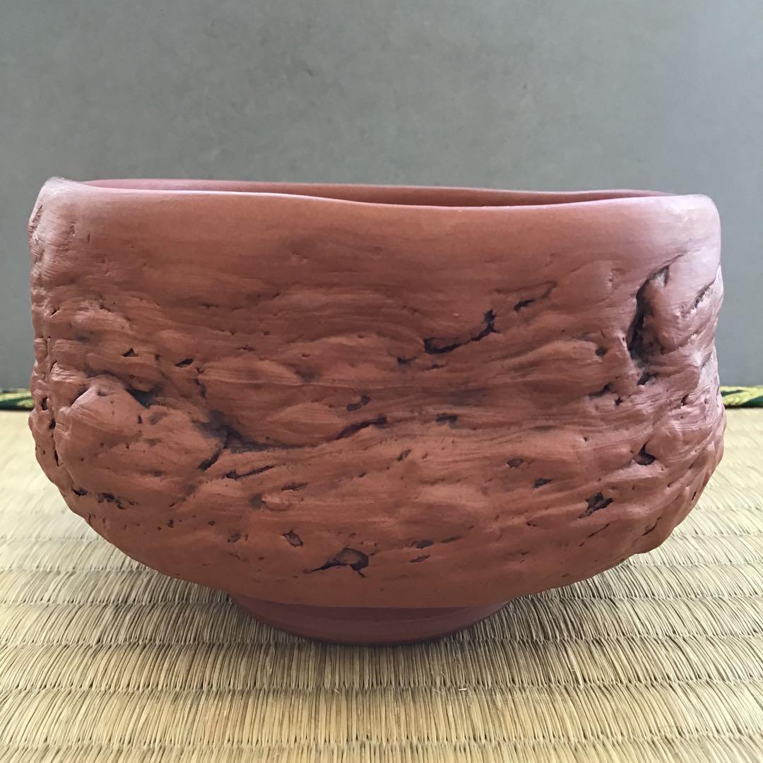 茶道具 茶碗 常滑焼 朱泥 尾州常滑市 頼鳳堂 Nｏ.221