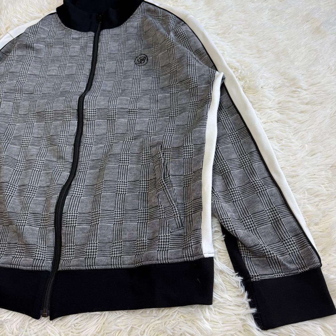 【バンデルゴルフ】美品 ジップジャケット グレンチェック Lサイズ メンズ
