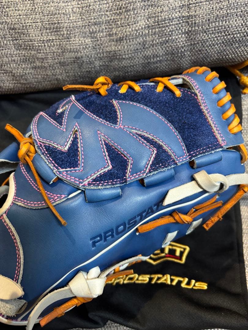 ZETT PRO STATUS 軟式グローブ 青
