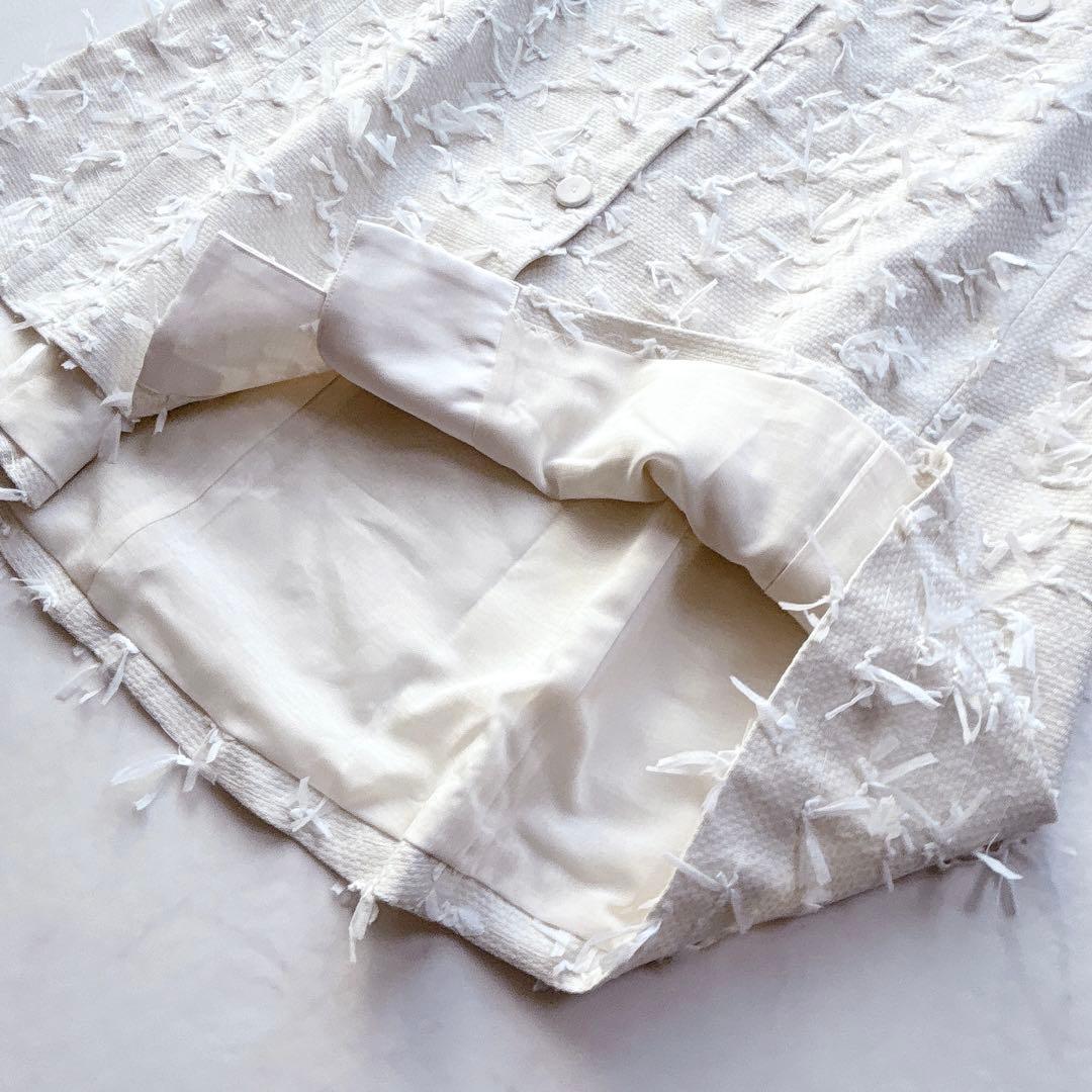 【GRACE CLASS】新品未使用　リボンヤーンジレドレス　ワンピース　36