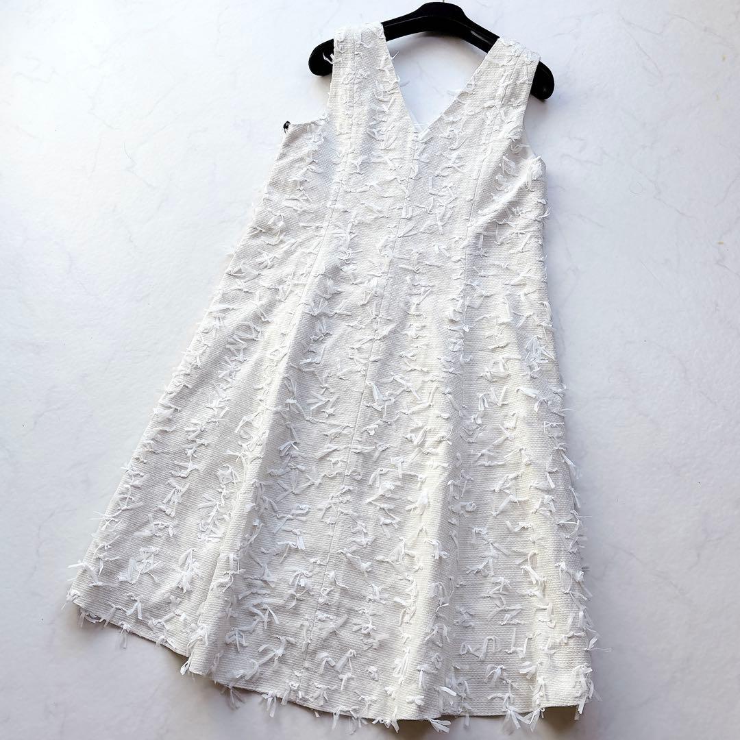 【GRACE CLASS】新品未使用　リボンヤーンジレドレス　ワンピース　36