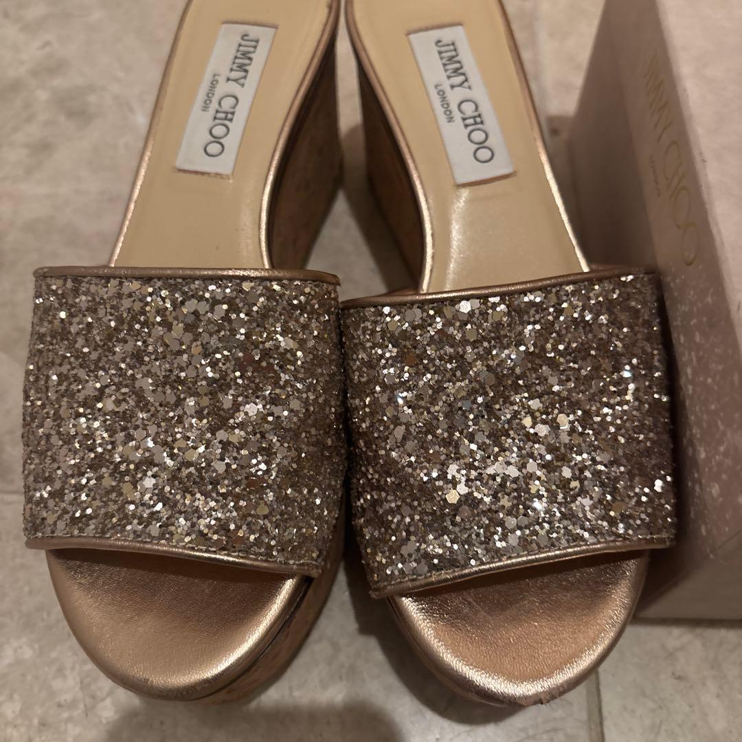 ジミーチュウ　スパンコール　サンダル　美品　36